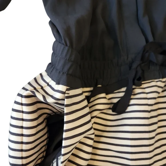 LOFT by Ann Taylor Black and White Striped Romper Size 4P - Picture 5 of 9